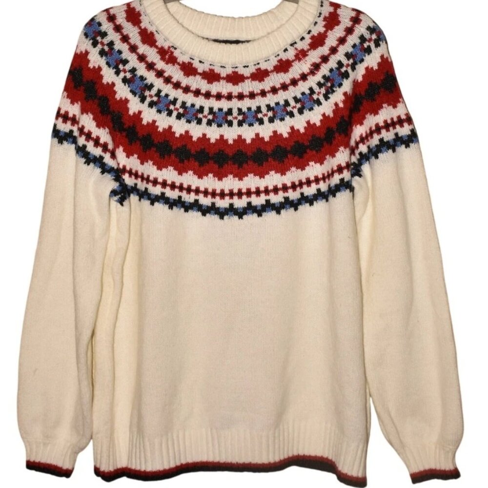 Lane Bryant Crew Neck Fair Isle Sweater 18/20 2X